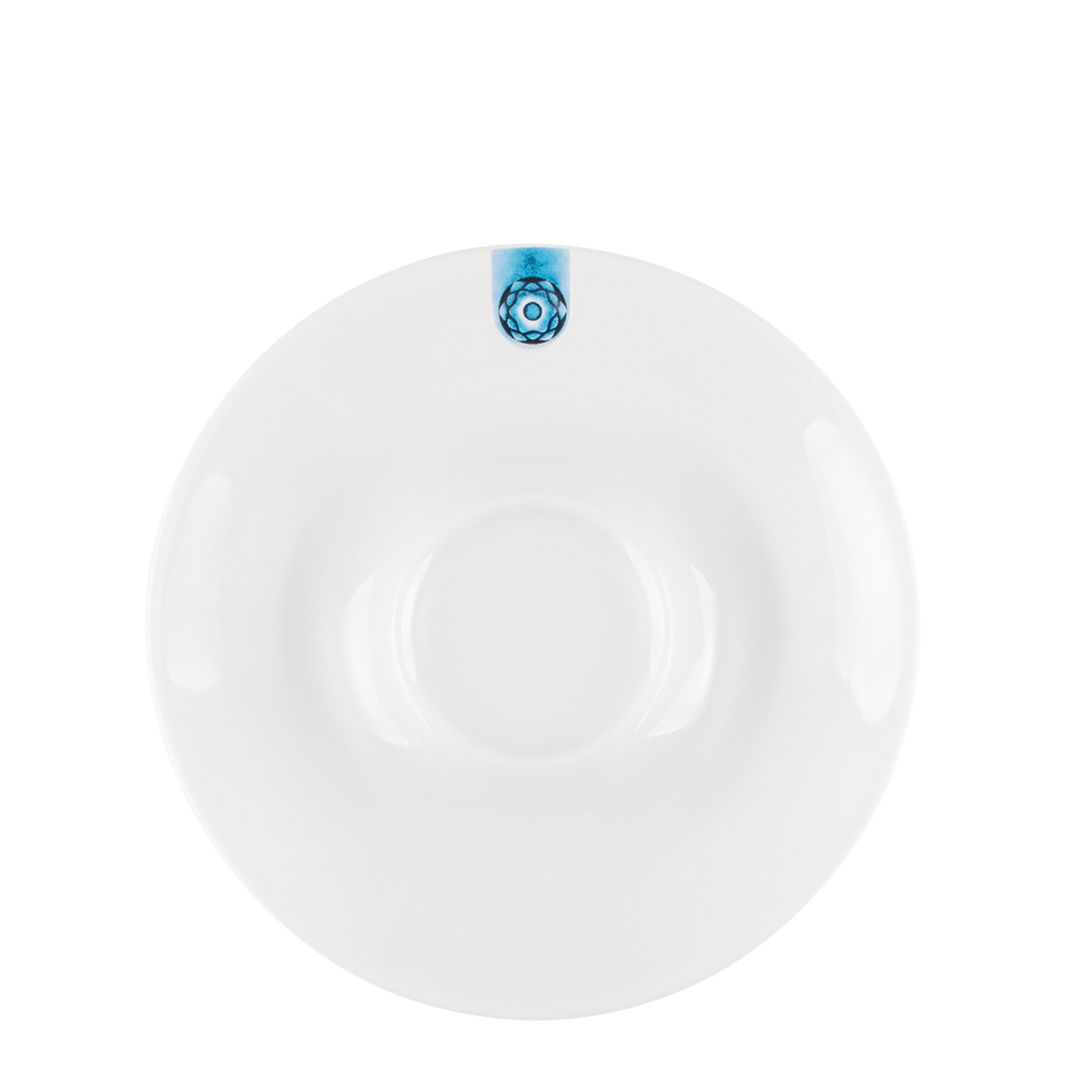 Kávová/čajová podšálka s modrým ornamentom 15 cm – Gaya RGB