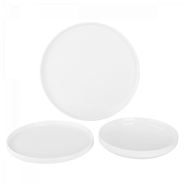 Set bielych tanierov U-Coupe 12 ks — Flow Lunasol