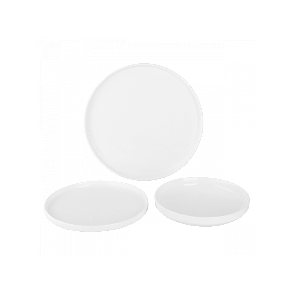 Set bielych tanierov U-Coupe 12 ks — Flow Lunasol