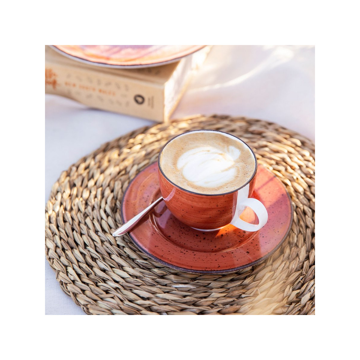 Kávová podšálka 16 cm červená - Hotel Inn Chic farebný