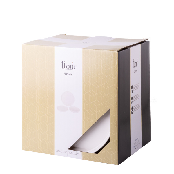 Set bielych tanierov U-Coupe 12 ks — Flow Lunasol