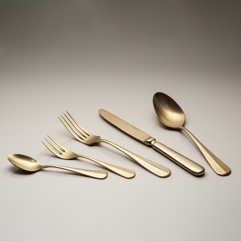 Príborový set 30 ks - Baguette Vintage PVD Champagne Stone Wash