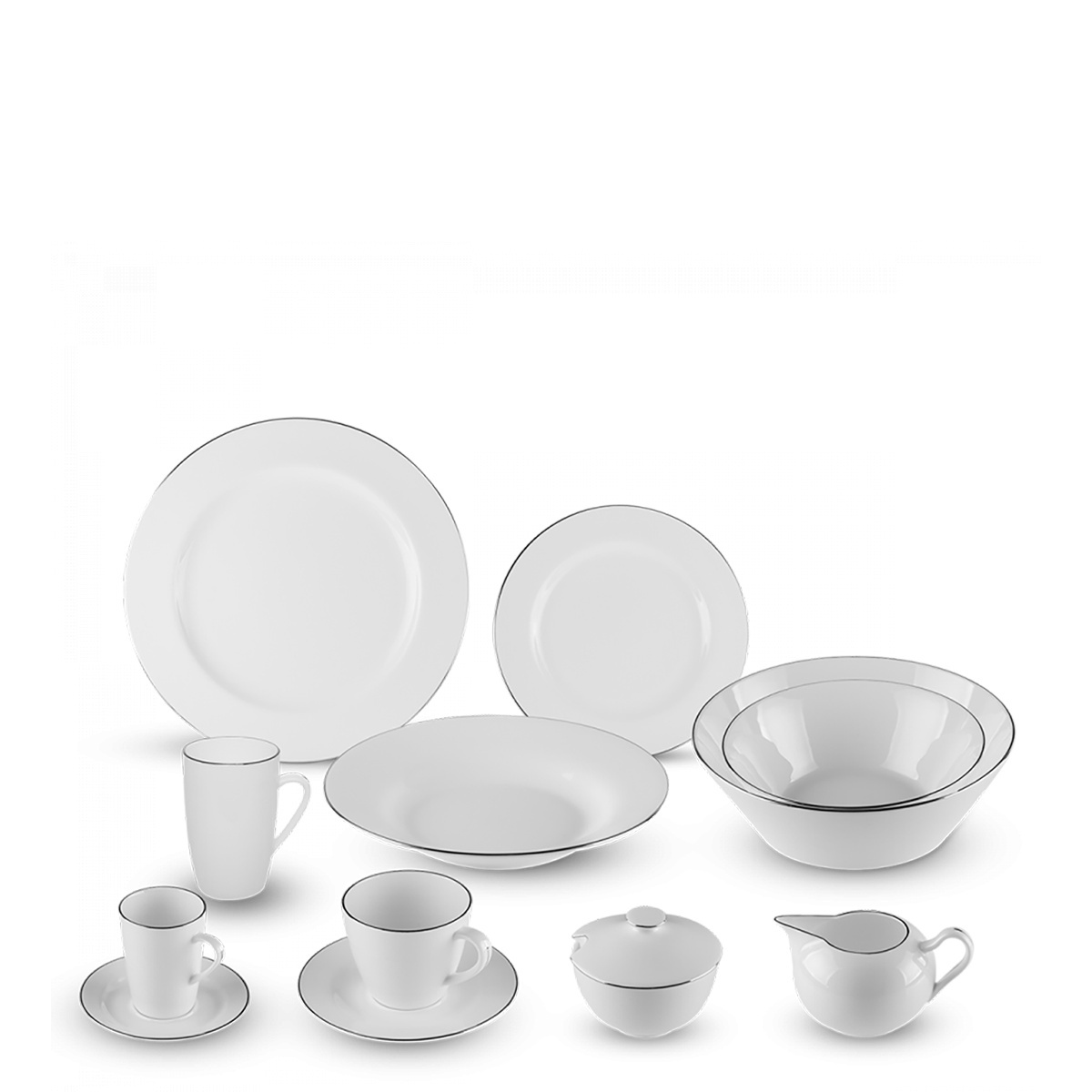 Porcelánový set 52 ks - Premium Platinum Line
