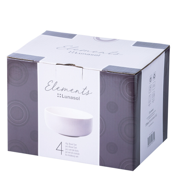 Set keramických misiek 4 ks – Elements West taupe