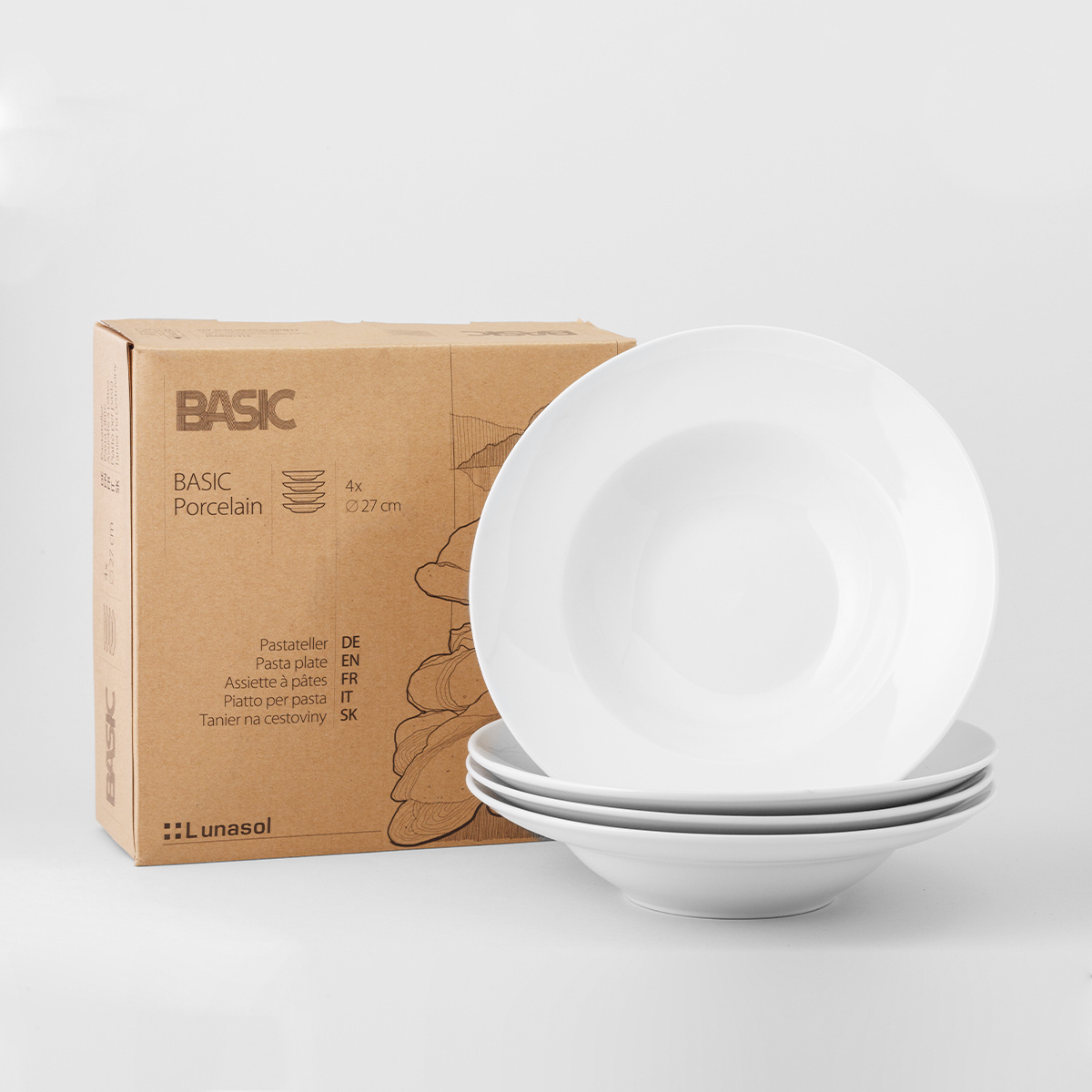 Set tanierov na cestoviny 27 cm, 4 ks - Basic