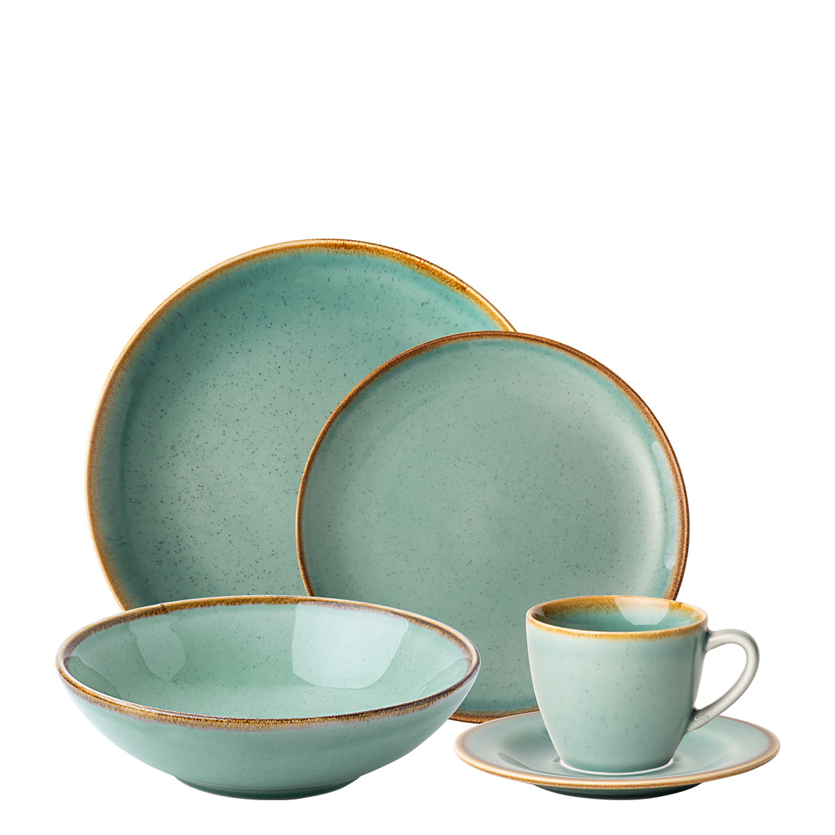 Porcelánový set 30 ks - Sand tyrkysový – Gaya
