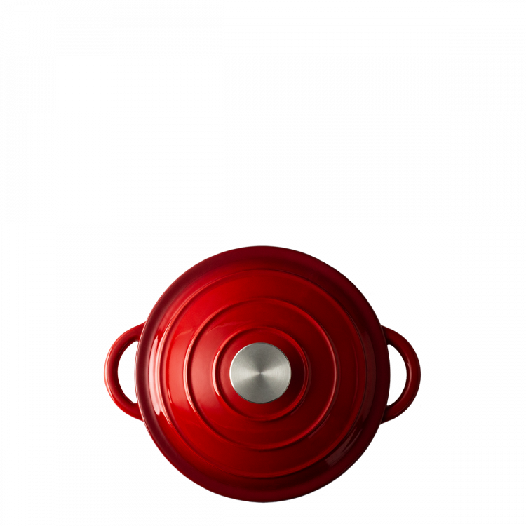 Liatinový hrniec smaltovaný červený ø 20 cm - Jupiter Lunasol