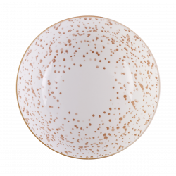 Miska na cereálie biela / champagne 17,8 cm - Basic