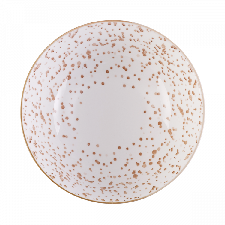 Miska na cereálie biela / champagne 17,8 cm - Basic