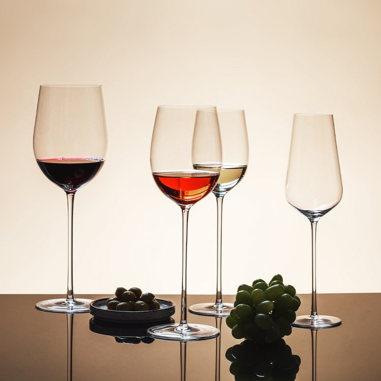 Poháre na červené víno 450 ml set 2 ks - FLOW Glas Platinum Line