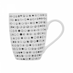 Šálka na mlieko, čaj alebo cappuccino 320 ml set 3 ks - Basic Dots