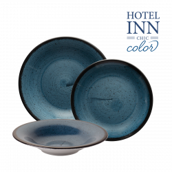 Porcelánový set modrý 18 ks - Hotel Inn Chic color