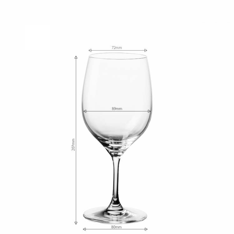 Poháre na červené víno 450 ml set 4 ks - Anno Glas Lunasol META Glass