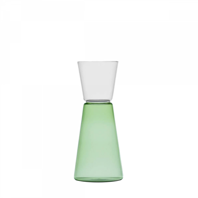 Karafa priesvitná/zelená 750 ml