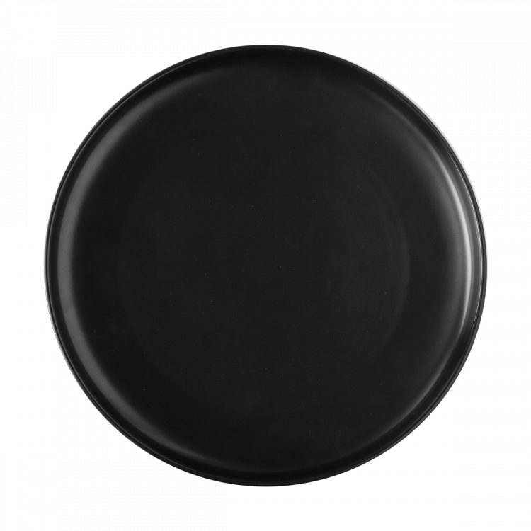 Lunasol - Plytký tanier Coupe čierny 25 cm – Flow (491074)