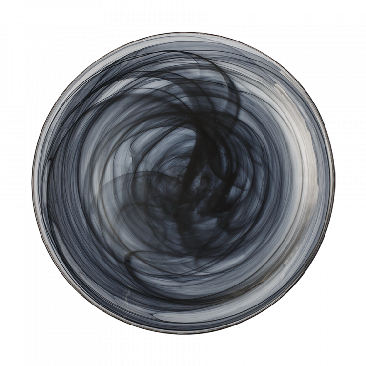 Tanier plytký čierny 28 cm - Elements Glass