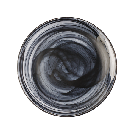 Tanier plytký čierny 21 cm - Elements Glass