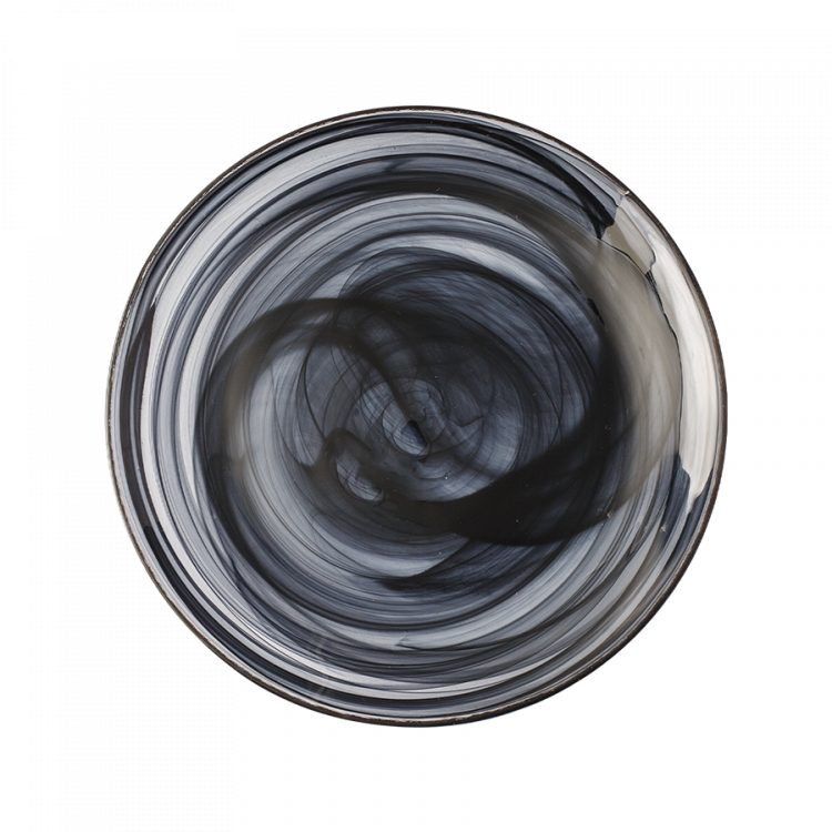 S-art - Tanier plytký čierny 21 cm - Elements Glass (321911)