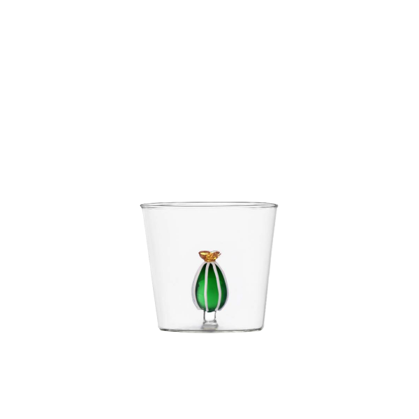 E-shop Pohár s kaktusom s jantárovým kvietom 350 ml