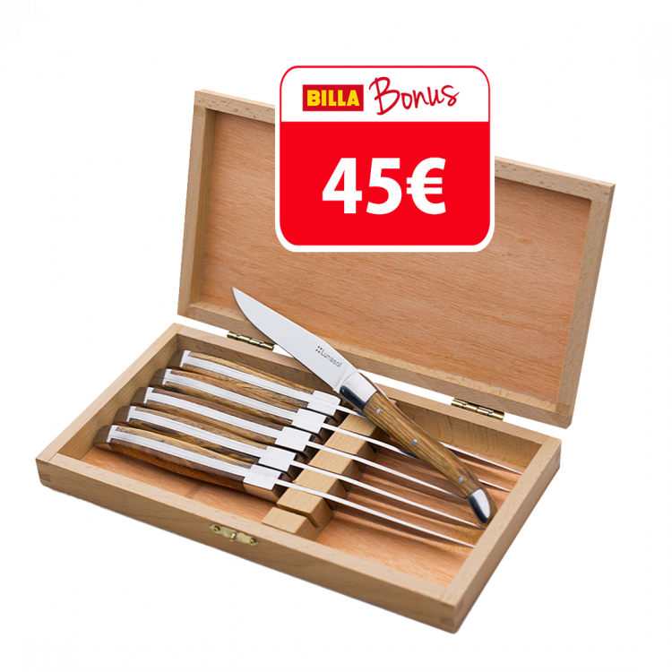 Lunasol - Steakové nože v drevenom boxe set 6 ks - Basic (118790)