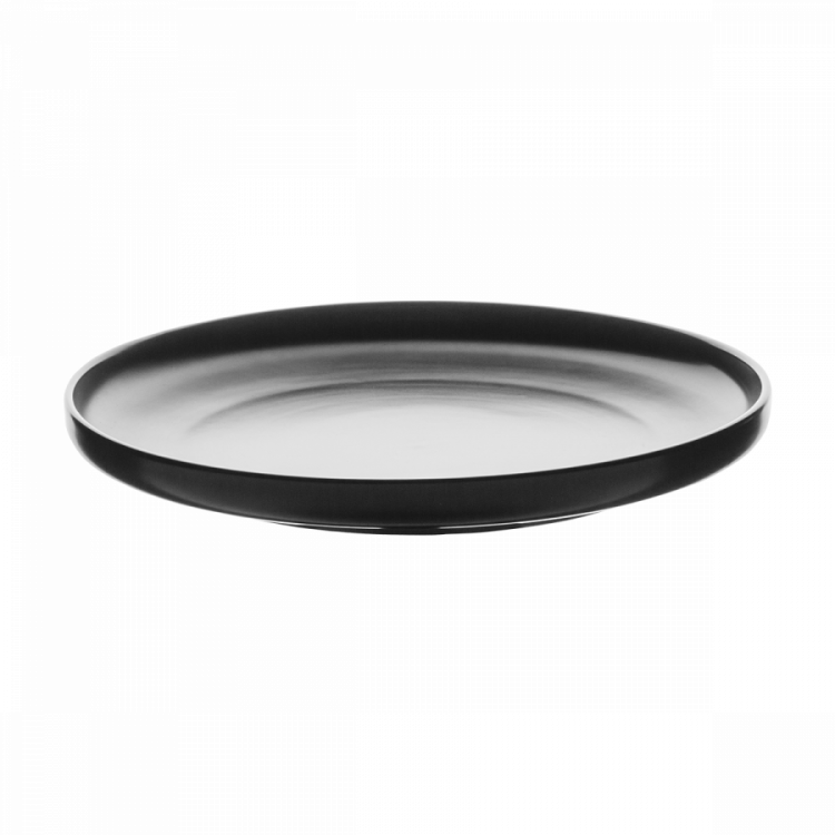 Plytký tanier Coupe čierny 25 cm – Flow