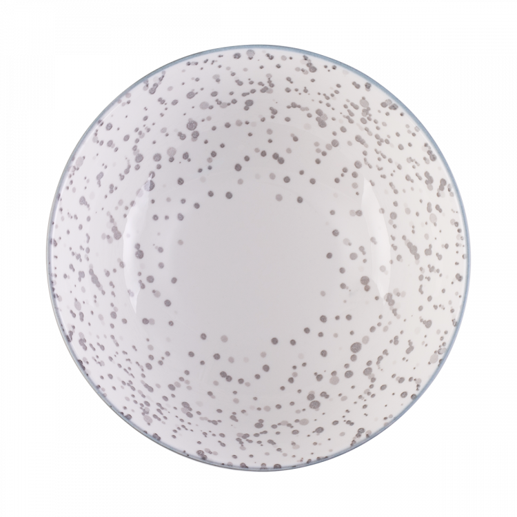 Miska na cereálie biela / svetlo-sivá 17,8 cm - Basic