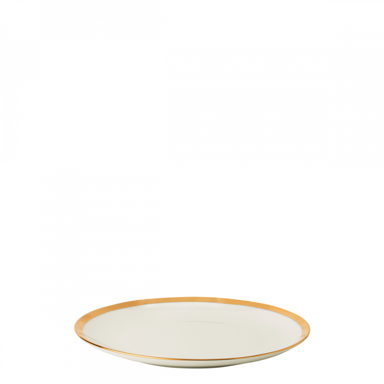 Dezertný tanier so zlatým lemom Coupe 20.5 cm set 4 ks – Flow
