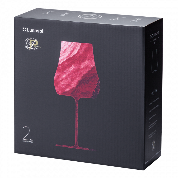 Poháre na červené víno Bordeaux 530 ml set 2 ks – Green Wave Platinum Line