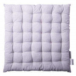Svetlosivý bavlnený vankúš na stoličku 40 x 40 x 4 cm – Basic Ambiente