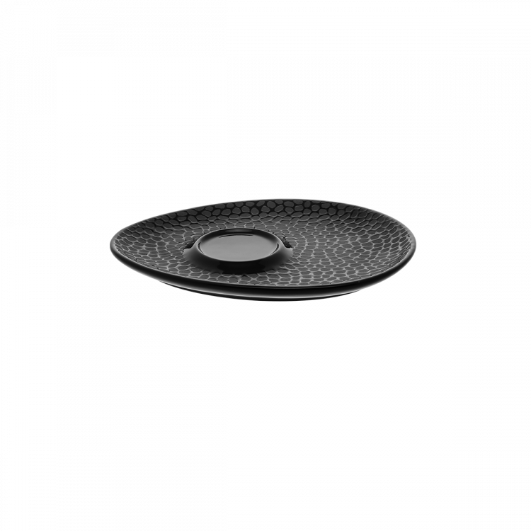Lunasol - Kávová podšálka štruktúrovaná čierno-sivá – Flow (491227)