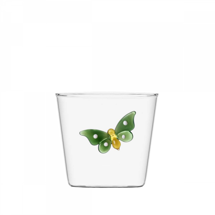 Pohár so zeleným motýľom 350 ml