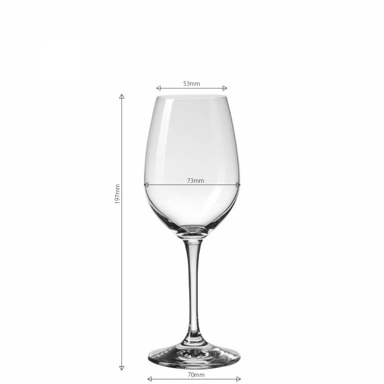 Poháre na biele víno 280 ml set 4 ks - BASIC Glas Lunasol META Glass