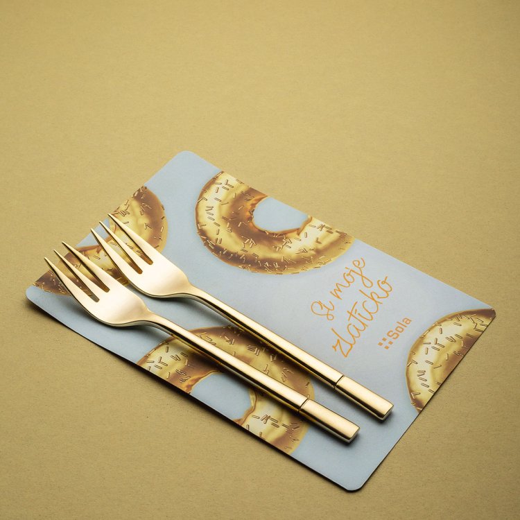 Vidlička na koláč Set 2 ks - Luxus zlatý