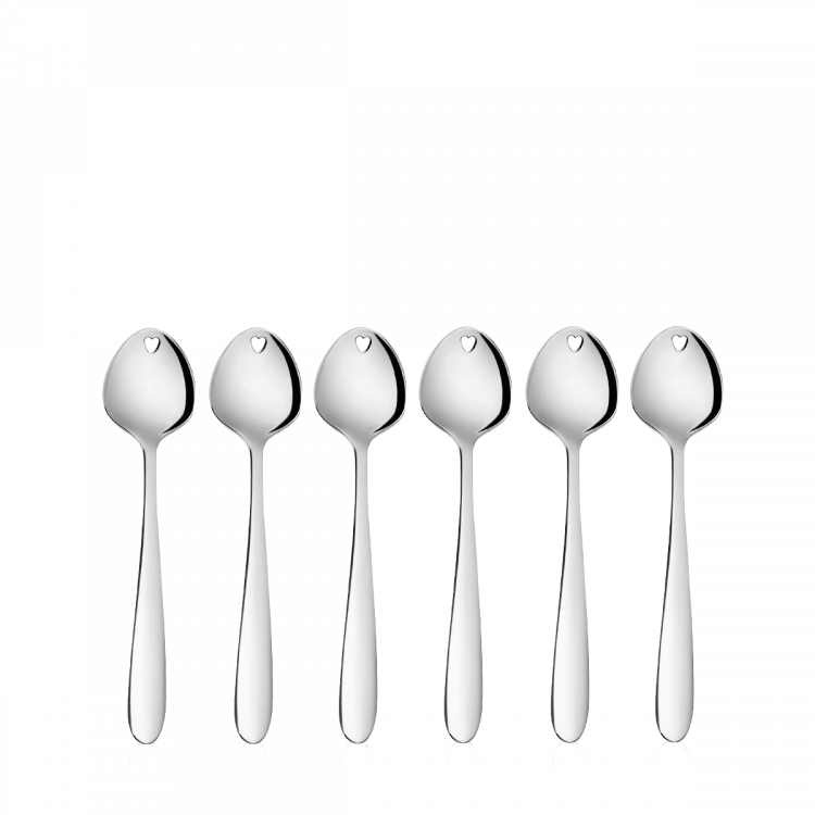 Sola - Zmrzlinové lyžičky so srdiečkom 6 ks set - Love Cutlery (116604)