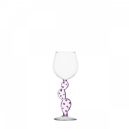 Pohár na víno kaktus ružový