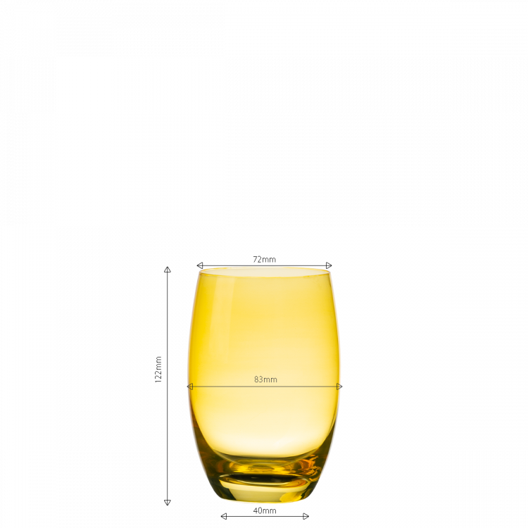 Poháre Tumbler žlté 460 ml 6 ks - Optima Glas Lunasol