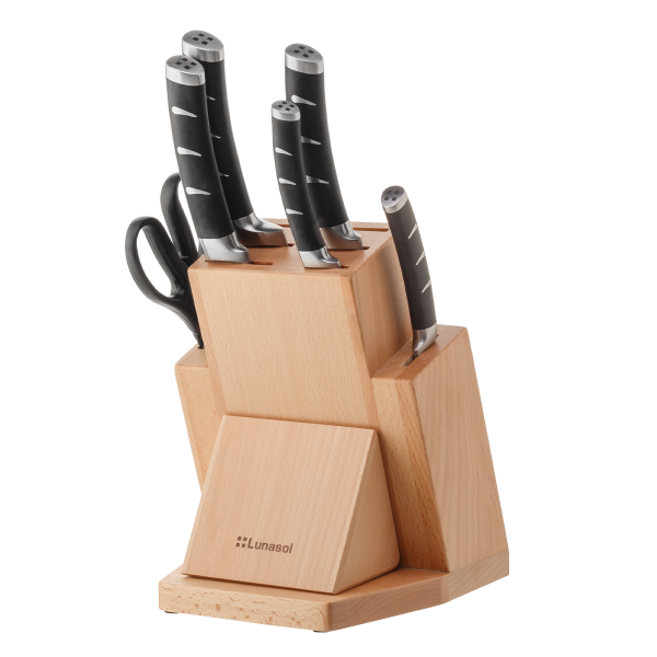 E-shop Sada nožov v stojane s brúskou na nože 7 ks - Flow Kitchen