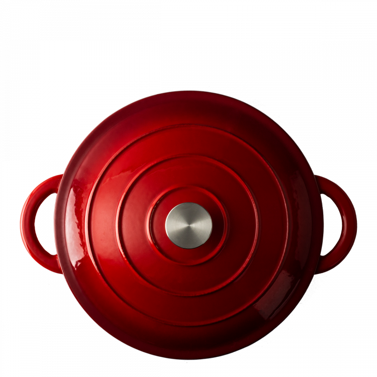 Liatinový hrniec smaltovaný červený ø 28 cm - Jupiter Lunasol