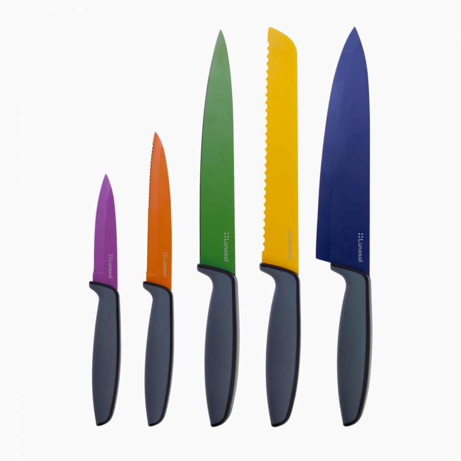 Set nožov s farebnou čepeľou 5 ks - Basic
