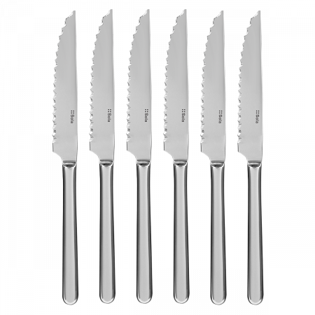 Steakové nože v striebornom magnetickom boxe 6 ks - Como