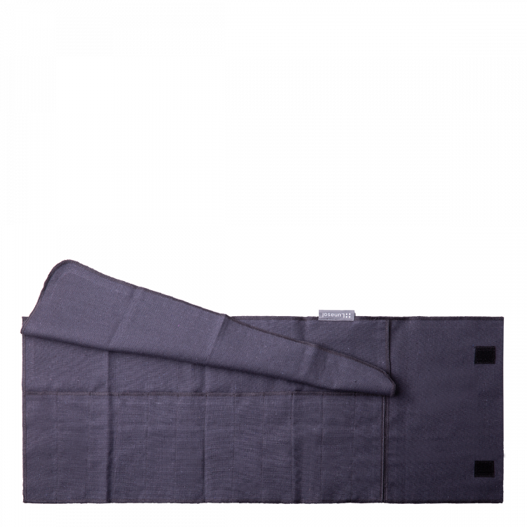 Oceľové sivé bavlnené puzdro na skladovanie príboru 52 x 26 cm – Basic Ambiente