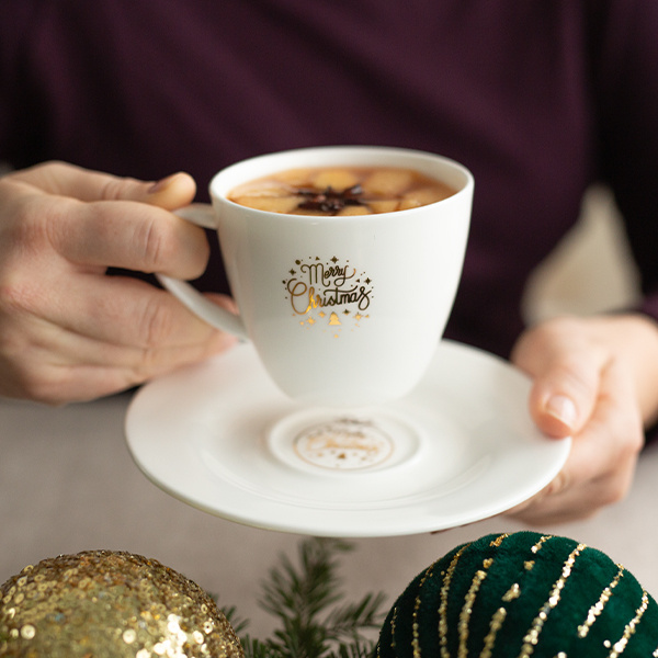 Šálka na kávu 250 ml — Premium Platinum Line Merry Christmas